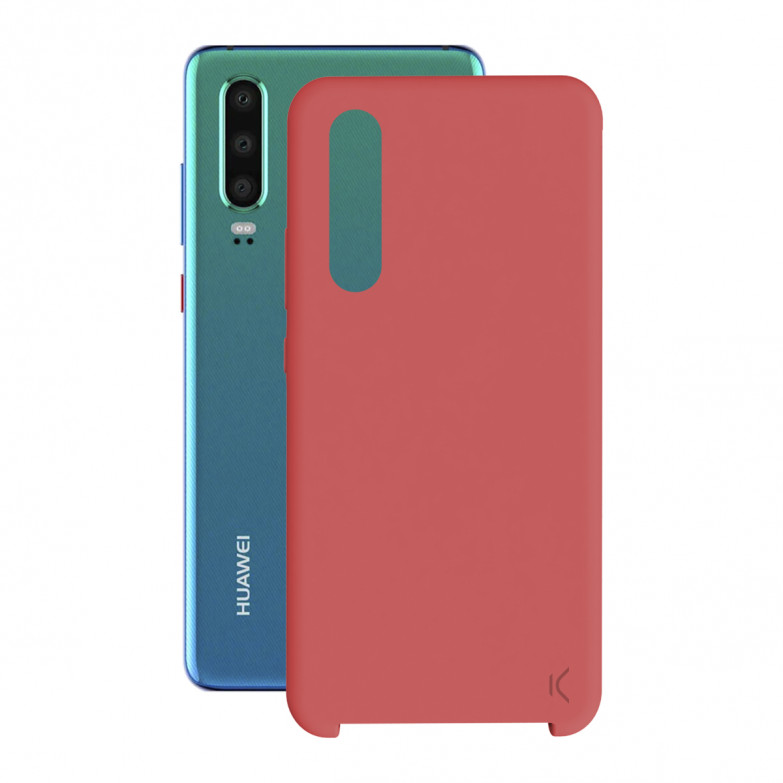 Funda para Huawei P30, Semirrígida, Rojo