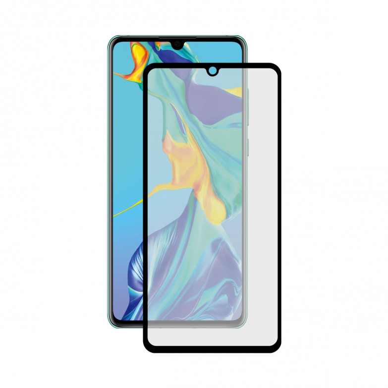 KSIX Full Glue 2.5d Protector Tempered Glass 9h For Huawei P30 Black (1 Unit)