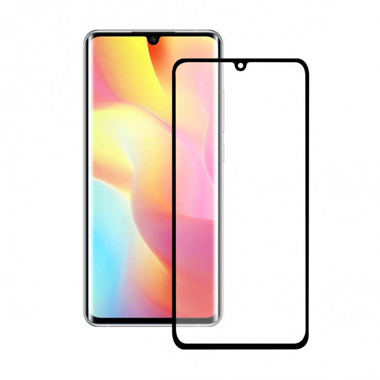 KSIX Full Glue 3d Protector Tempered Glass 9h For Xiaomi Mi Note 10 Lite Black (1 Unit)