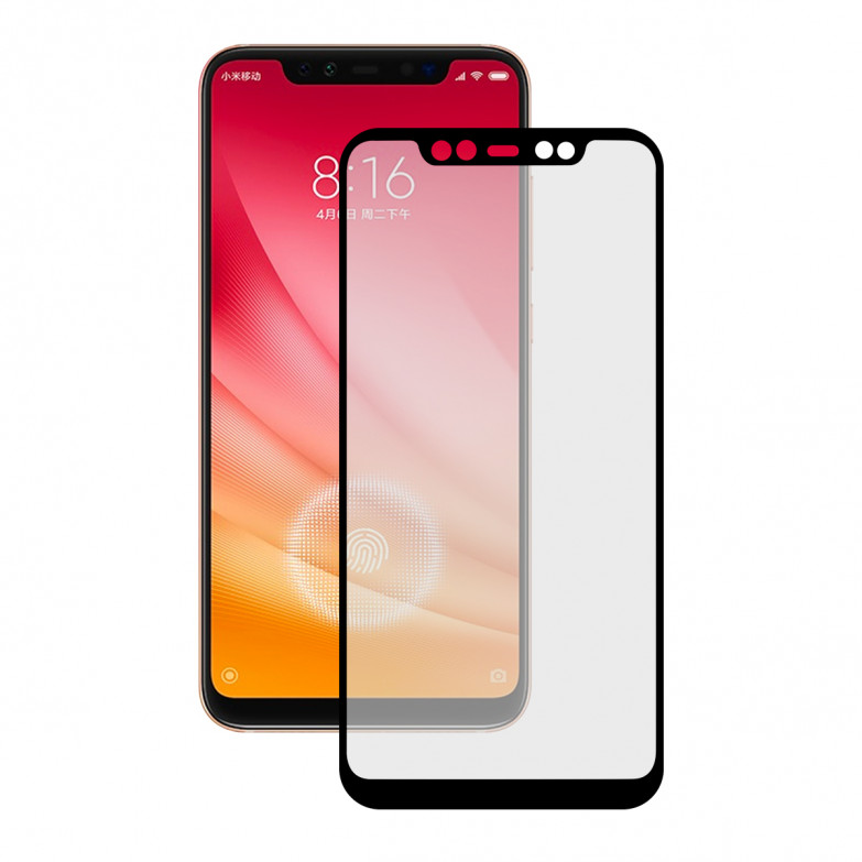 KSIX Extreme 2.5d Protector Tempered Glass 9h With Edge For Xiaomi Mi 8 Pro Black (1 Unit)