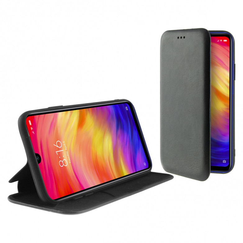 KSIX Lite Folio Case With Standing For Xiaomi Redmi Note 7 Black