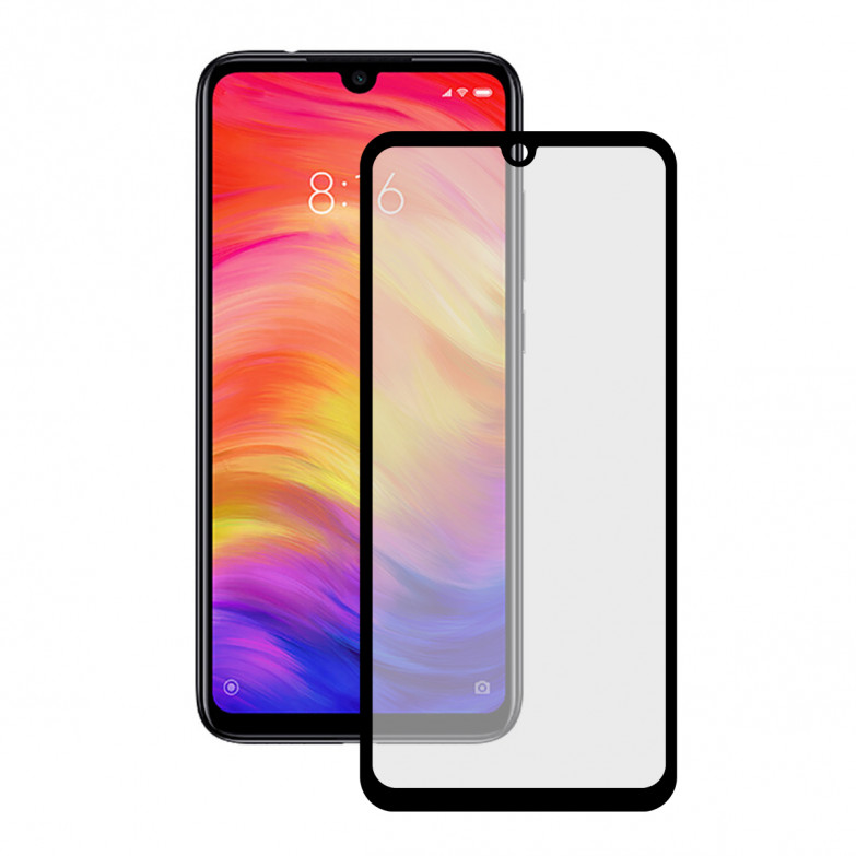 KSIX Full Glue 2.5d Protector Tempered Glass 9h For Xiaomi Redmi Note 7 Black (1 Unit)