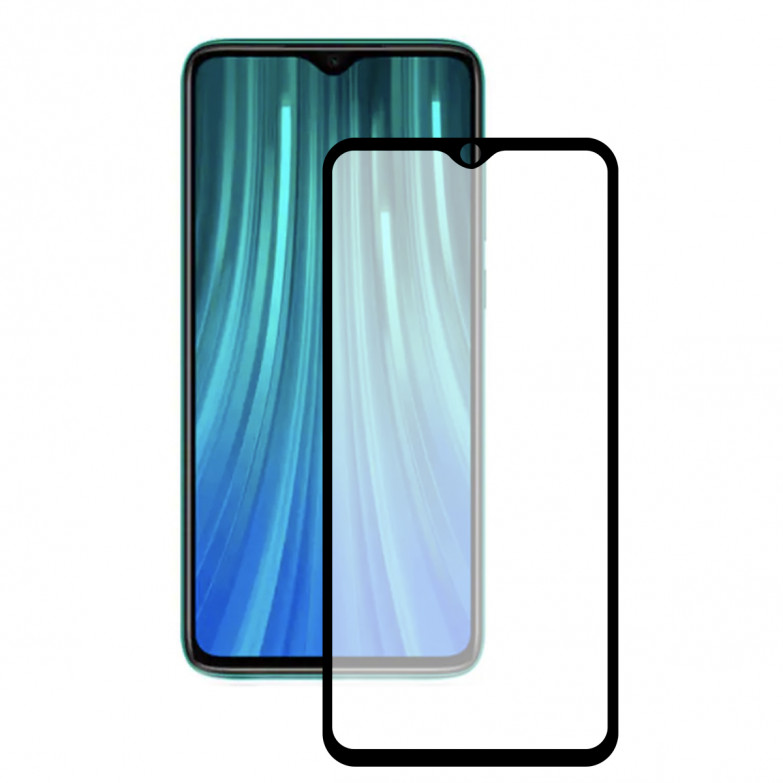 KSIX Extreme 2.5d Protector Tempered Glass 9h With Edge For Xioami Redmi Note 8 Black (1 Unit)