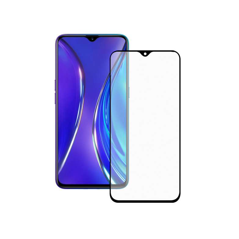 KSIX Extreme 2.5d Protector Tempered Glass 9h For Realme X2 Black (1 Unit)