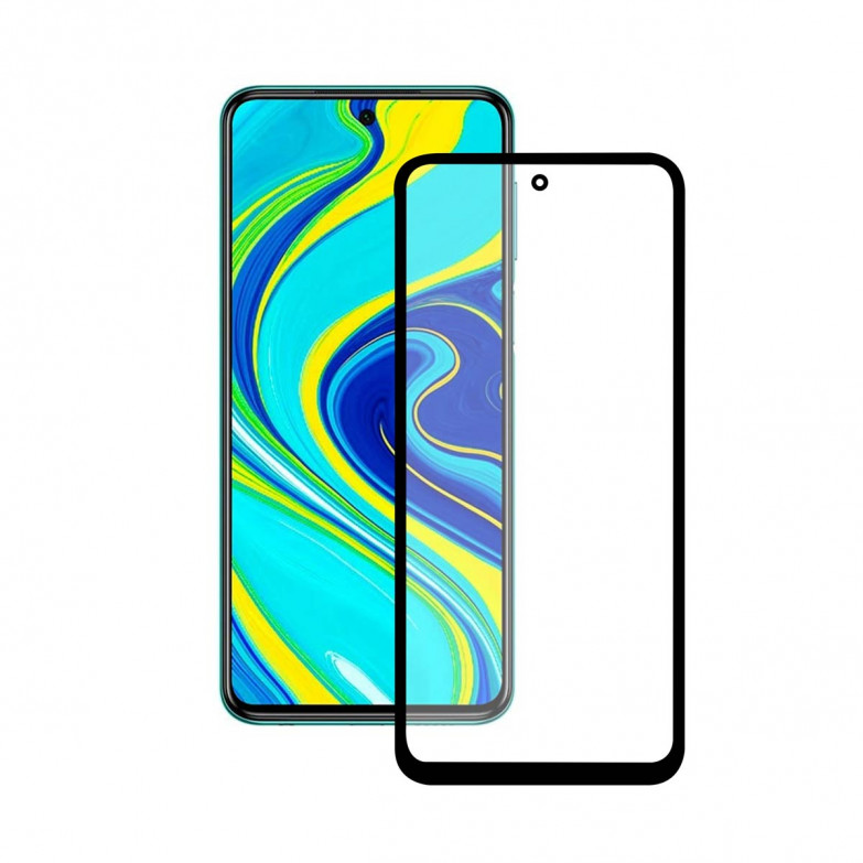 KSIX Full Glue 2.5d Protector Tempered Glass 9h For Xiaomi Redmi Note 9s/Note 9 Pro Black Edge (1 Unit)