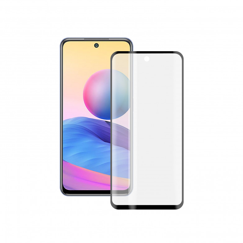 KSIX full glue 2.5 d scren protector tempered glass 9h for xiaomi redmi note 10 5g black edge (1 unit)