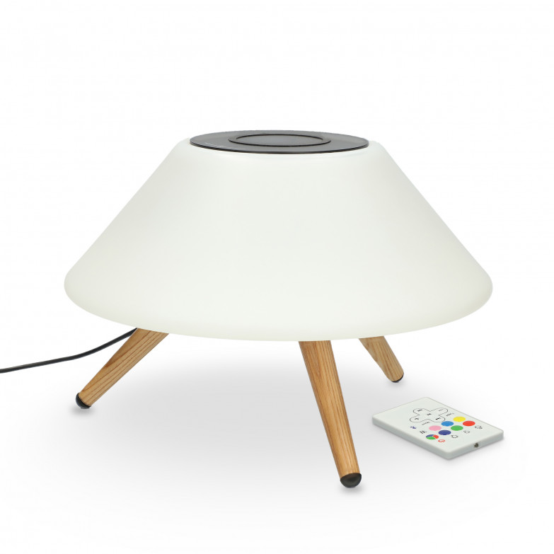 KSIX Omni Lamp and Wireless Charger 10W, Qi Technology, Wireless Speaker, 7 colors, Remote Control