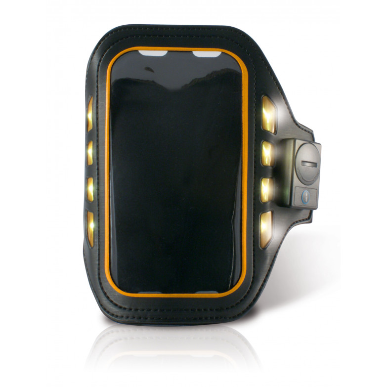 KSIX Armband With Leds For Smartphone Up To 4 Inches Black