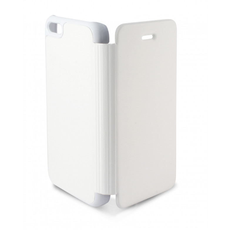 KSIX Slim Folio Case With Stand For Iphone 5c White