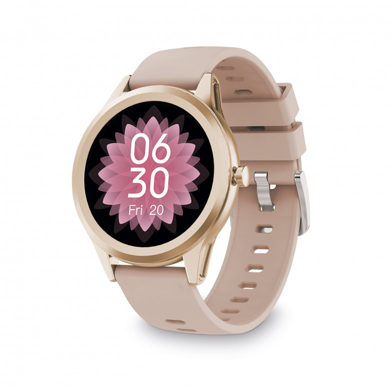 KSIX Globe smartwatch, Ultra thin 1,28" Multitouch Display, 5 days, Monitoring, Multisport Mode, Waterproof, Pink