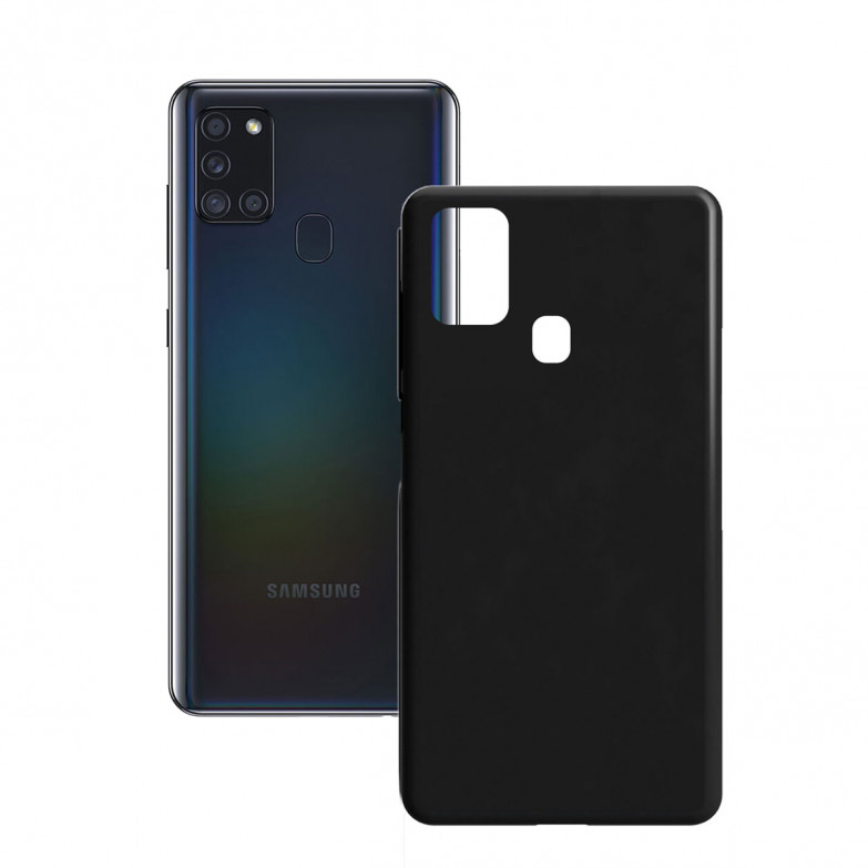 Silk Case For Galaxy A21s Contact Black