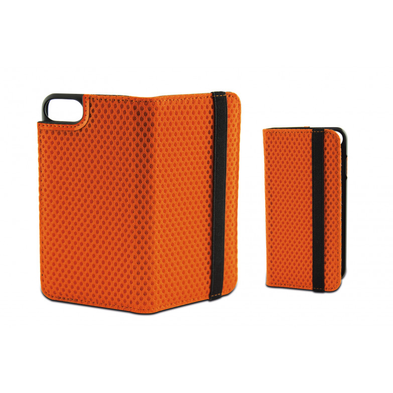 KSIX Sport Folio Case With Elastic Band For Iphone 7 Plus Orange