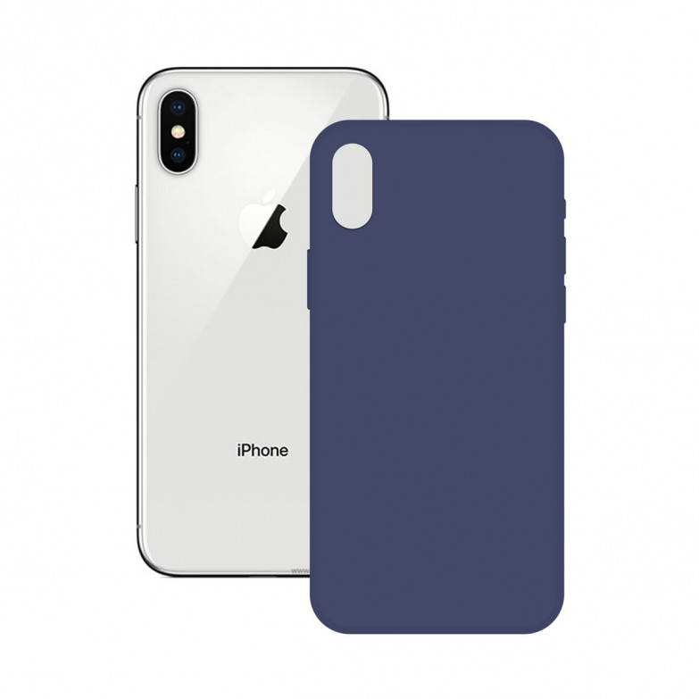 Funda para iPhone X, XS, Semirrígida, Azul