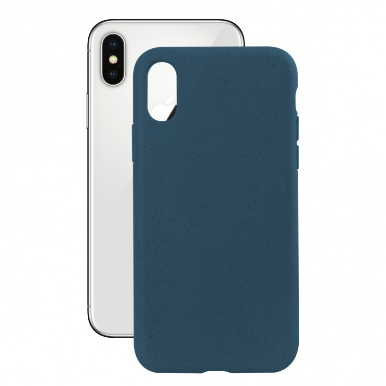 Funda Ecológica para iPhone X, iPhone XS, Semirrígida, Azul