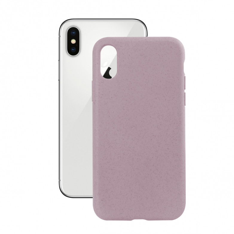 Funda Ecológica para iPhone X, iPhone XS, Semirrígida, Rosa