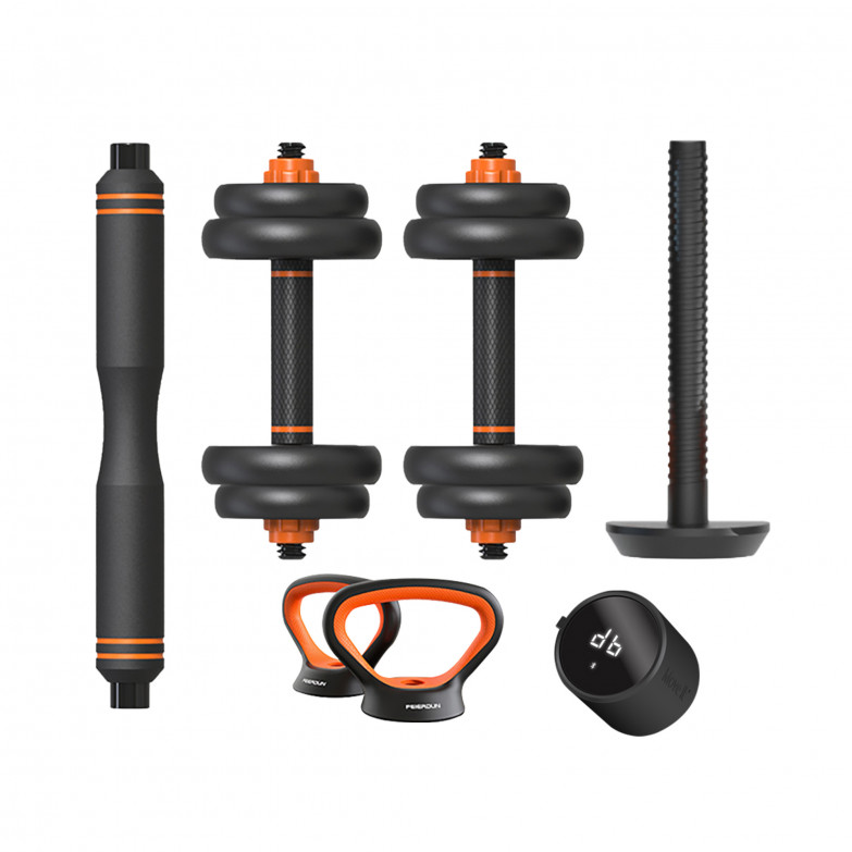 Smart Kit Pack Dumbbell + Barbell + Kettlebell Xiaomi Fed + Sensor 10 Kg