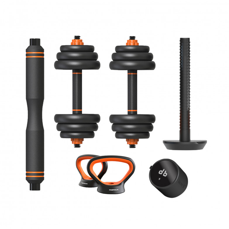 Smart Kit Pack Dumbbell + Barbell + Kettlebell Xiaomi Fed 20 Kg + Sensor