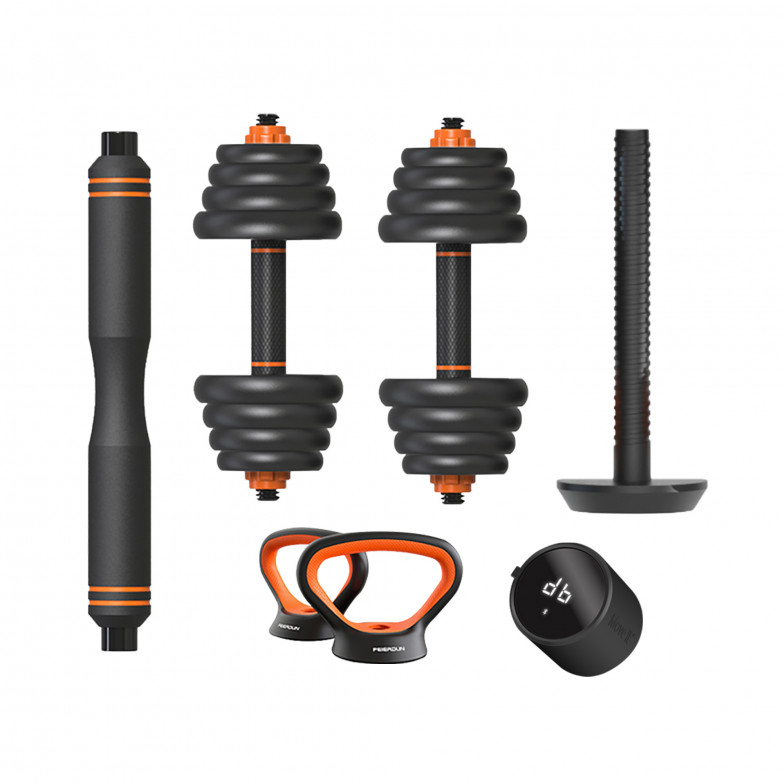 Smart Kit Pack Dumbbell + Barbell + Kettlebell Xiaomi Fed 30 Kg + Sensor