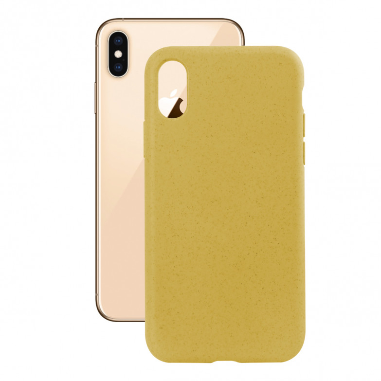 Funda Ecológica para iPhone XS Max, Semirrígida, Amarillo