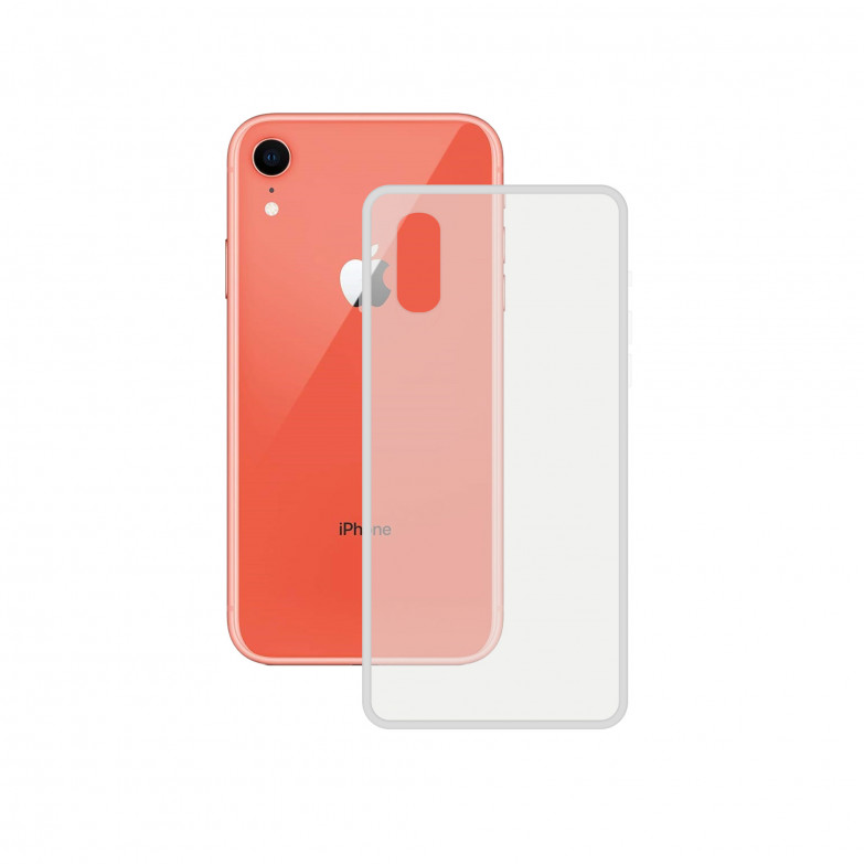 Funda semirrígida para iPhone Xr, Laterales reforzados, Rígida, Compatible con carga inalámbrica, Transparente, Packaging free