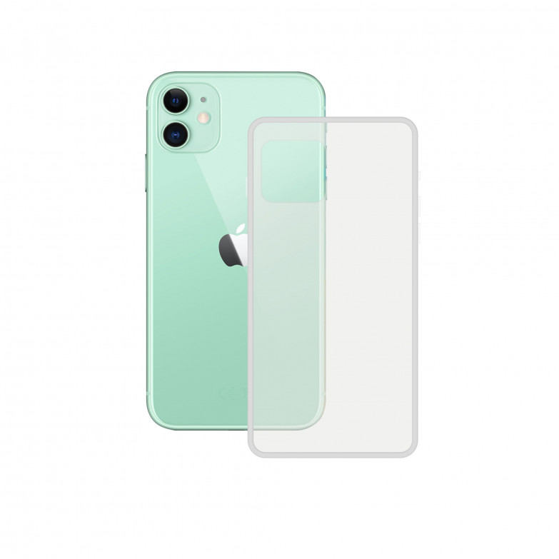 Funda semirrígida para iPhone 11, Laterales reforzados, Rígida, Compatible con carga inalámbrica, Transparente, Packaging free