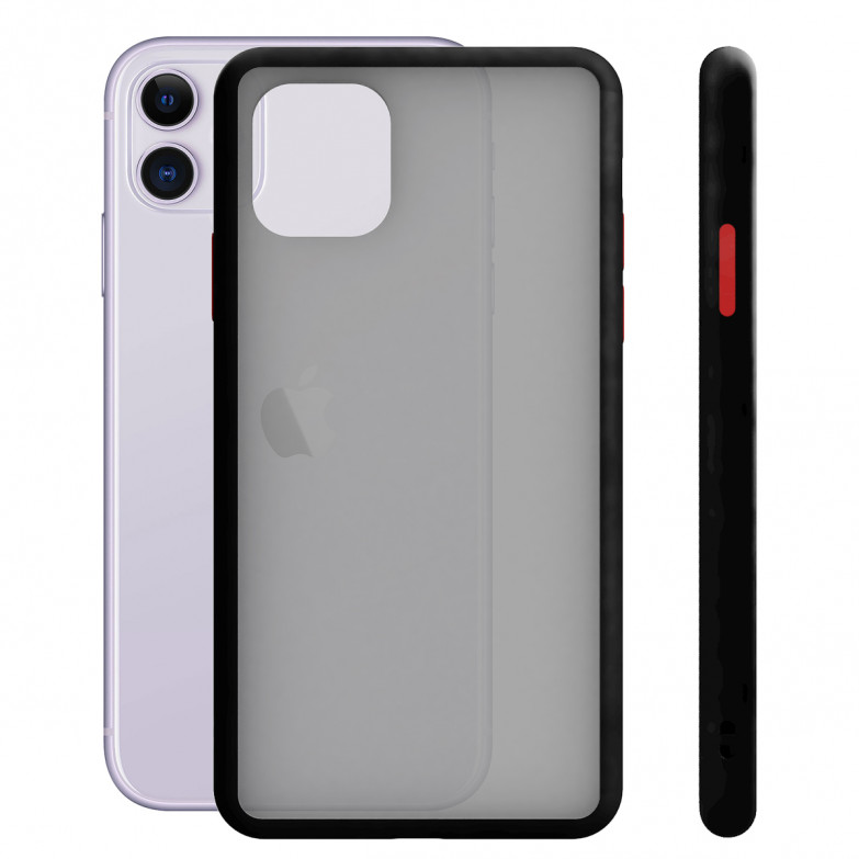 Funda para iPhone 11, Semirrígida, Negro