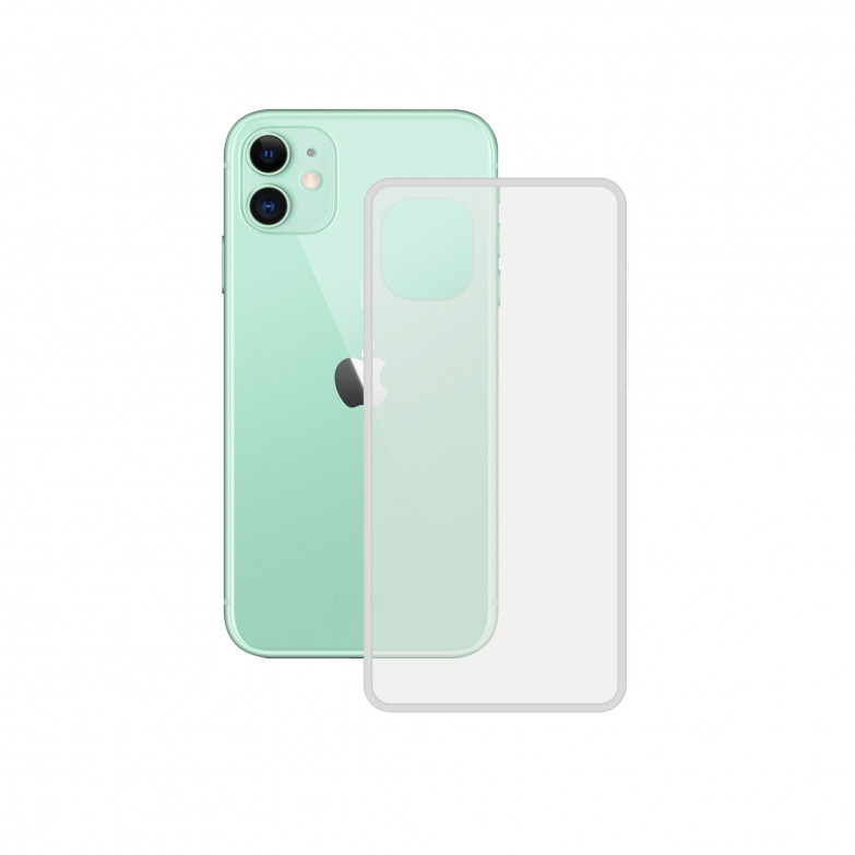 Funda semirrígida para iPhone 11, Laterales reforzados, Rígida, Compatible con carga inalámbrica, Transparente