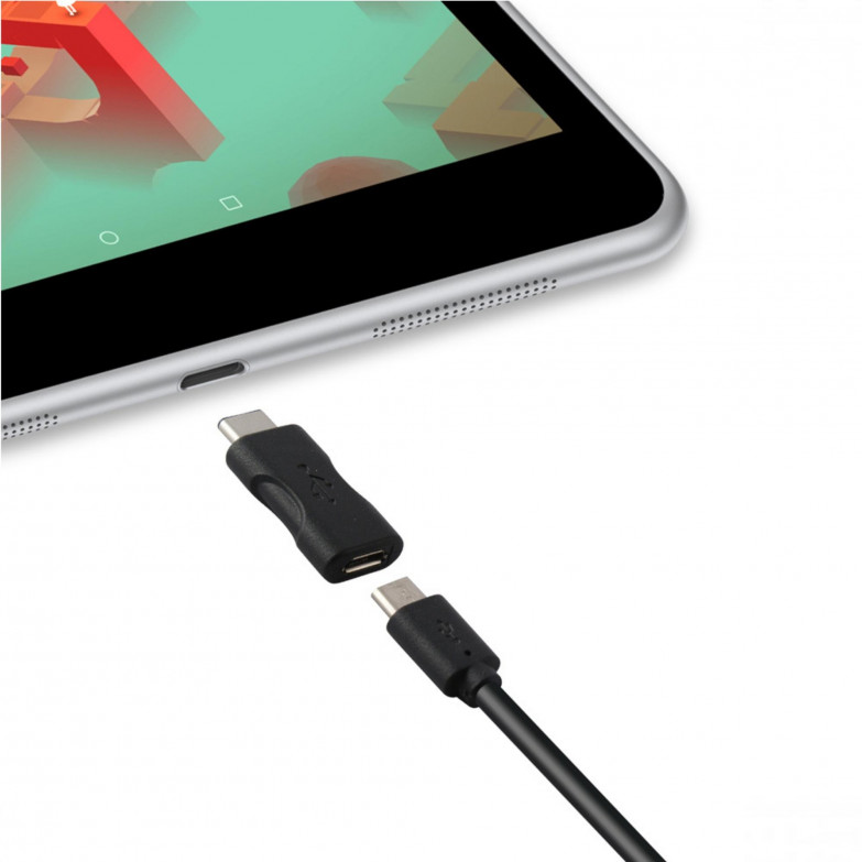 Adaptador, conectores USB-C y Micro USB