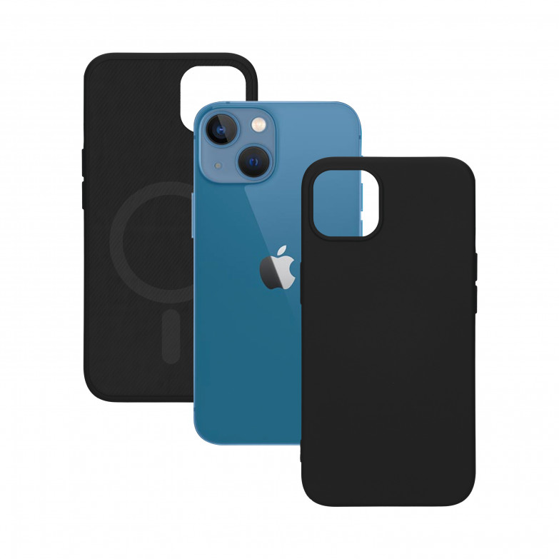 Magcharge semi-rigid hard case for iPhone 13 Mini, Black