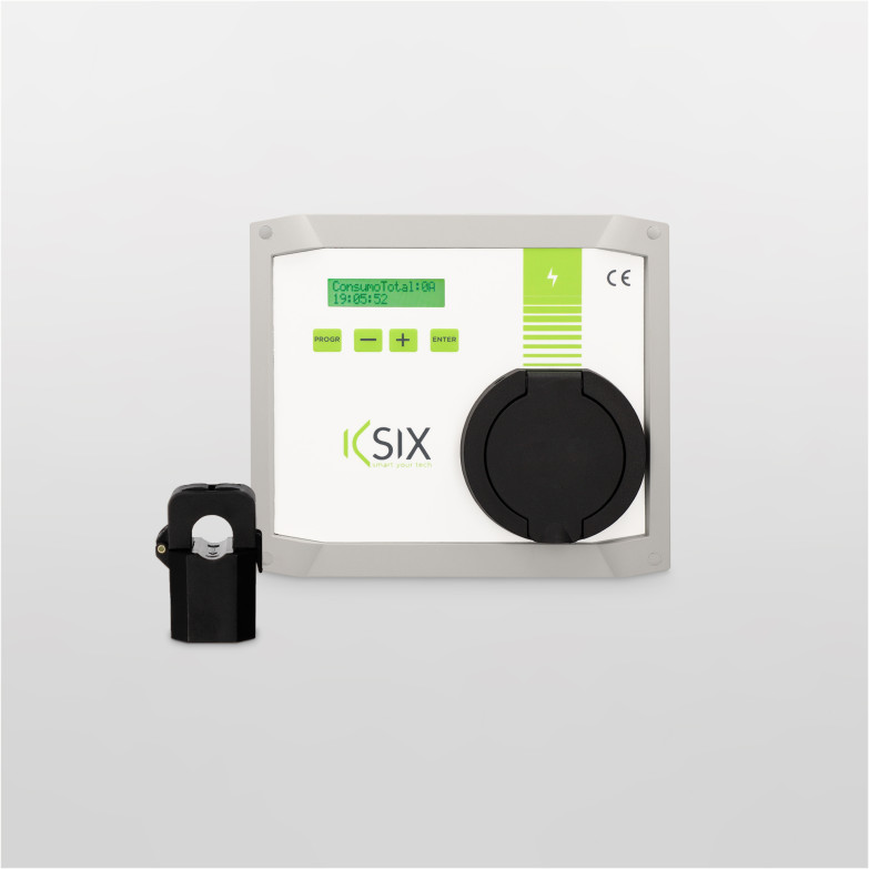 KSIX Electric car charger by Policharger, 7.4kW, Single-phase, Type 2 female connector with dynamic power management sensor