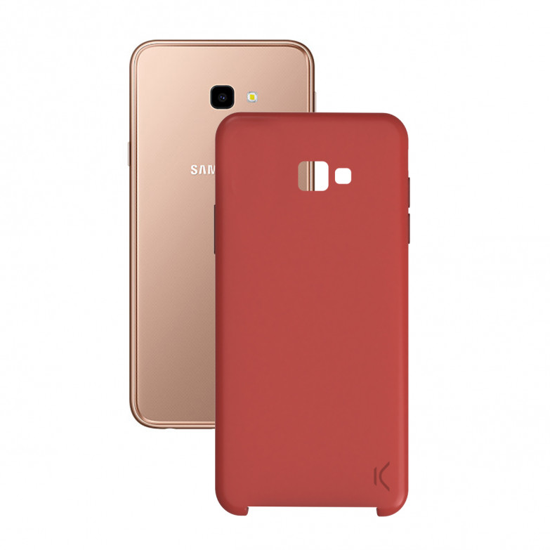 Funda para Samsung Galaxy J4 Plus 2018, Semirrígida, Rojo