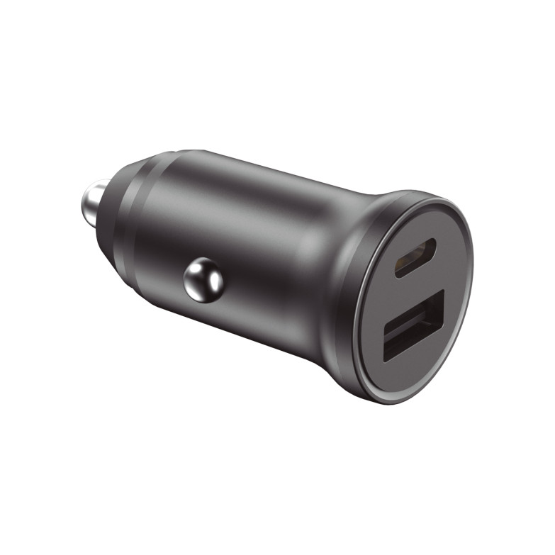 KSIX 20 W car charger, Fast charge, Power Delivery and Quick Charge 3.0, Multiport, Black