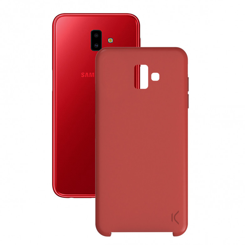 KSIX Soft Silicone Case For Galaxy J6 Plus 2018 Red