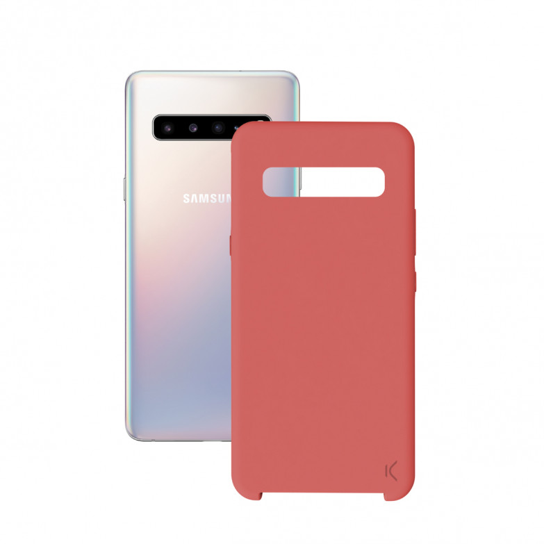 Funda para Samsung Galaxy S10, Semirrígida, Rojo