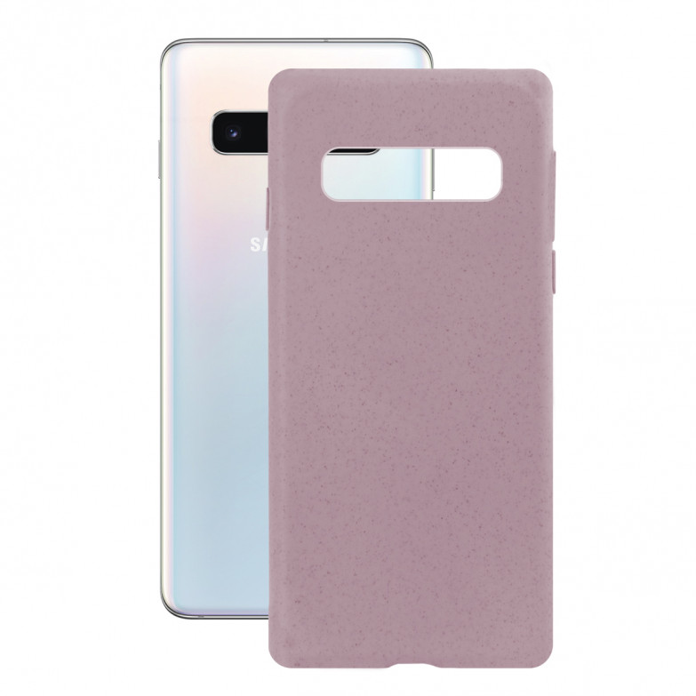 Funda Ecológica para Samsung Galaxy S10, Semirrígida, Rosa