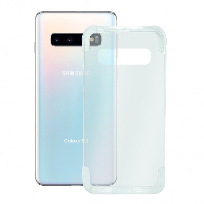 KSIX Armor Extreme Flex Cover Tpu Reinforced High Resistance For Galaxy S10 Transparent