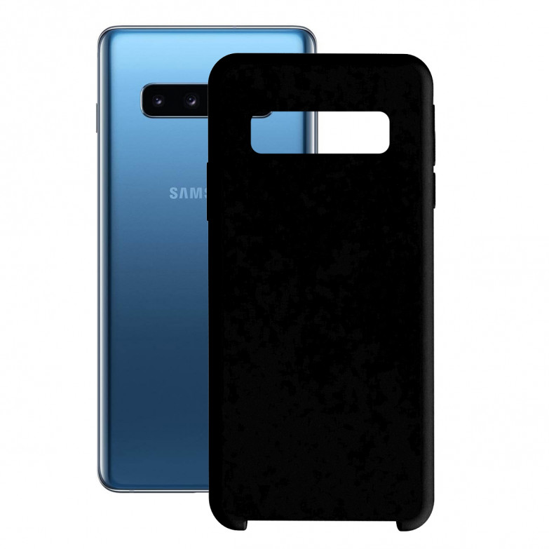 KSIX Soft Silicone Case For Galaxy S10 Plus Black