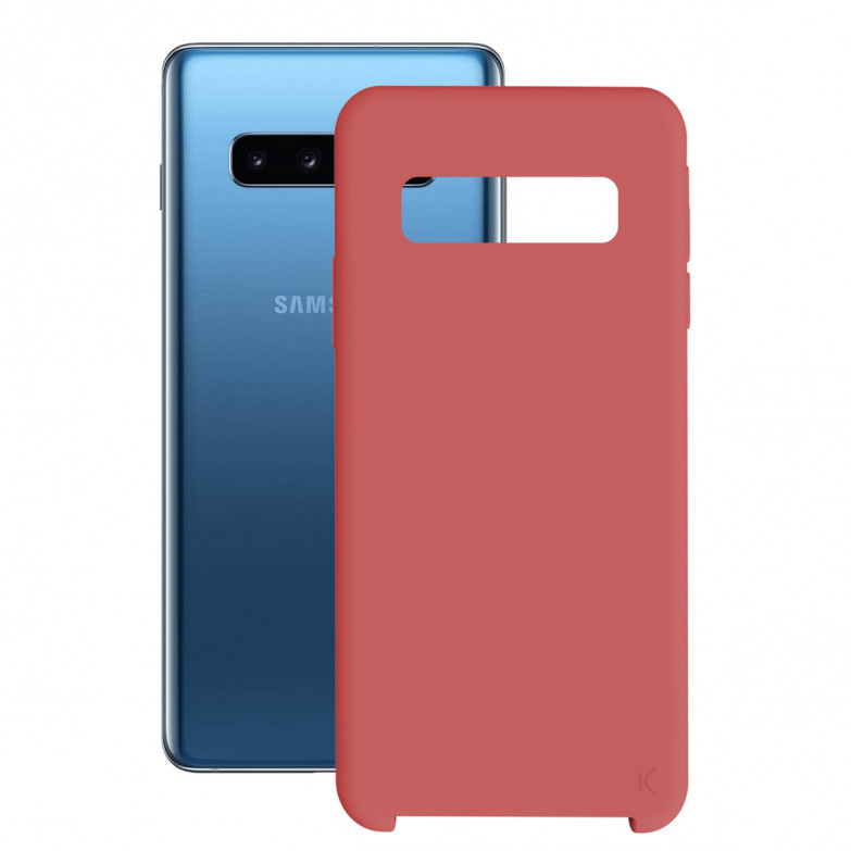 KSIX Soft Silicone Case For Galaxy S10 Plus Red