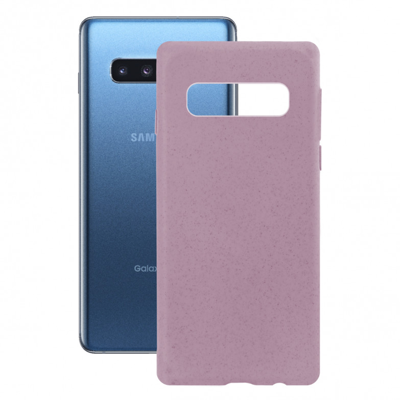 Funda Ecológica para Samsung Galaxy S10 Plus, Semirrígida, Rosa