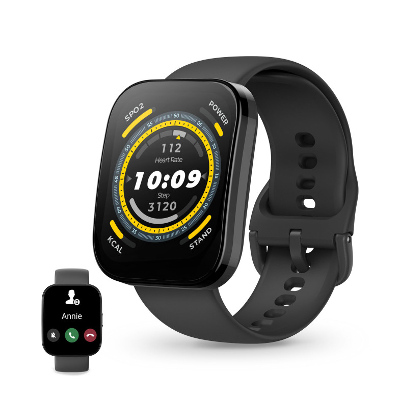 Smartwatch Amazfit Bip 5, Pantalla 1,91” táctil, Aut. 10 días, Llamadas, Modos multideporte y salud, Sumergible, Negro