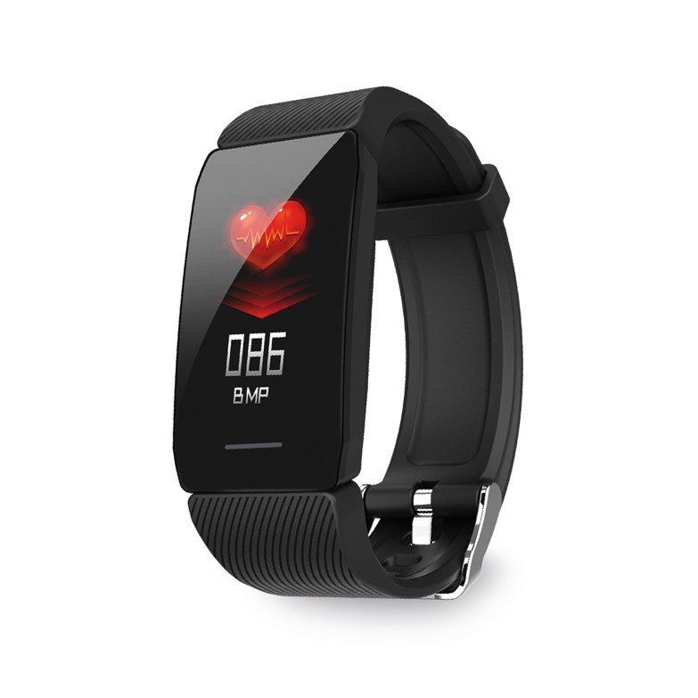 Smartband Contact HR, Aut. 7 días, Notificaciones, Monitoreo salud, Multideporte, Pantalla 0,96” TFT, Negro