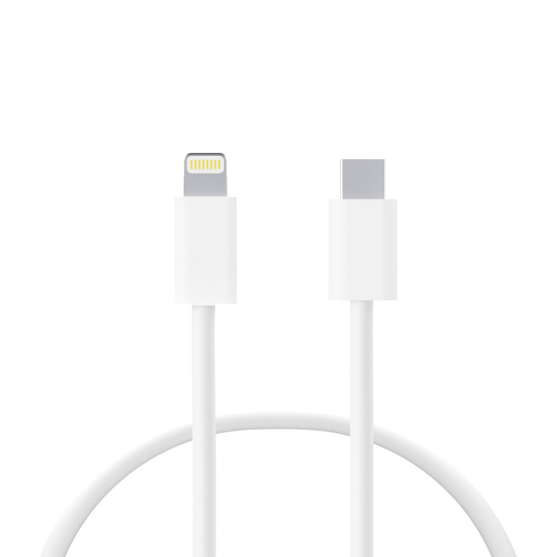 Cable de carga y datos USB-C a Lightning Contact 27 W, Power Delivery, Carga rápida, 1 m, Blanco