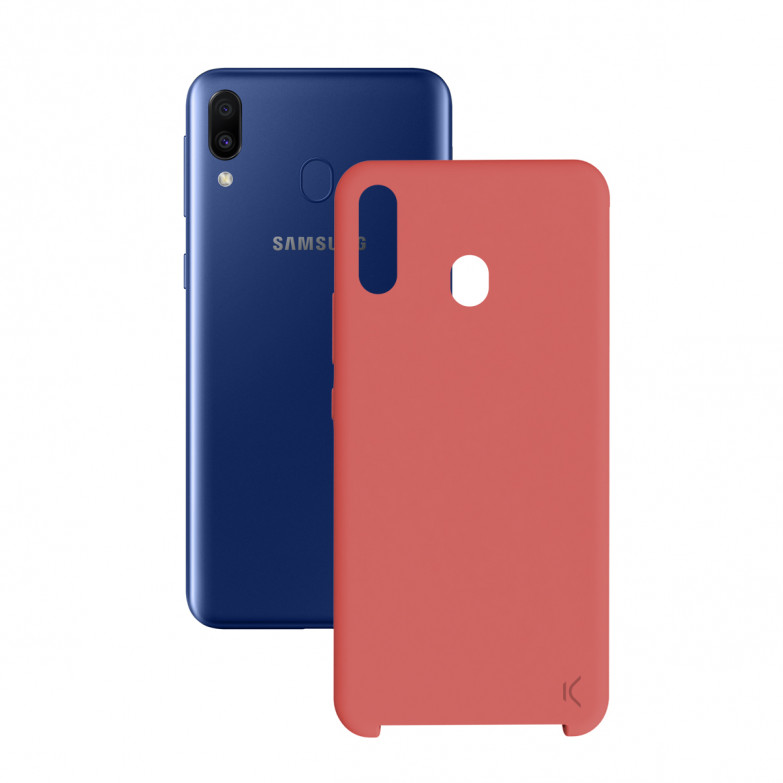 Funda para Samsung Galaxy A8S, Semirrígida, Rojo