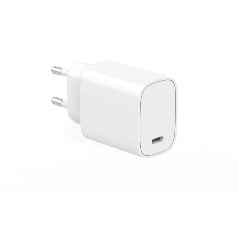 Contact 20W wall charger, PPS, Power Delivery, Fast charge, USB-C port, White