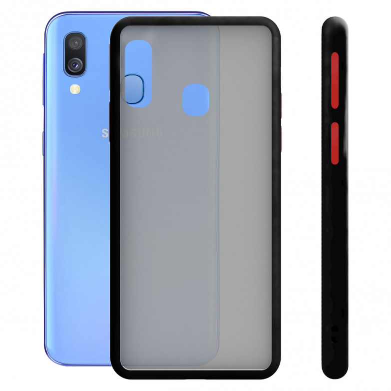 Funda para Samsung Galaxy A40, Semirrígida, Negro