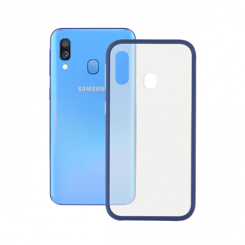 KSIX Duo Soft Cover For Galaxy A40 Blue