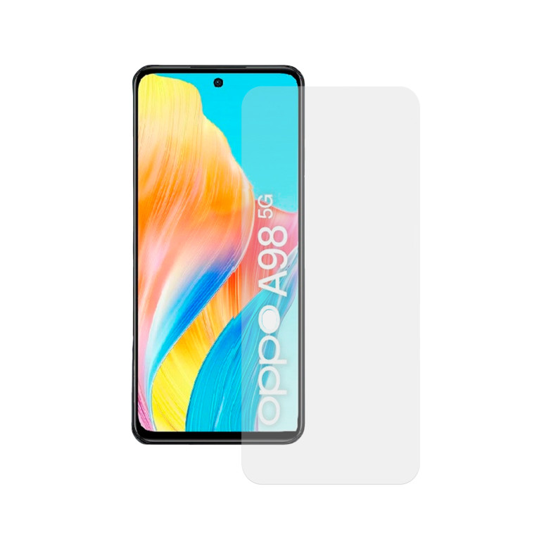 Protector de pantalla para Oppo A98, Vidrio templado, Resistencia 9H, Grosor 0,3 mm, Transparente