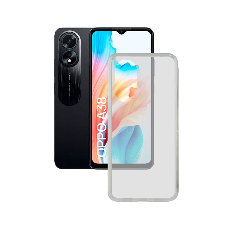 Funda flexible para Oppo A38, Antihuellas, Resistente, Ligera, Compatible con carga inalámbrica, Transparente