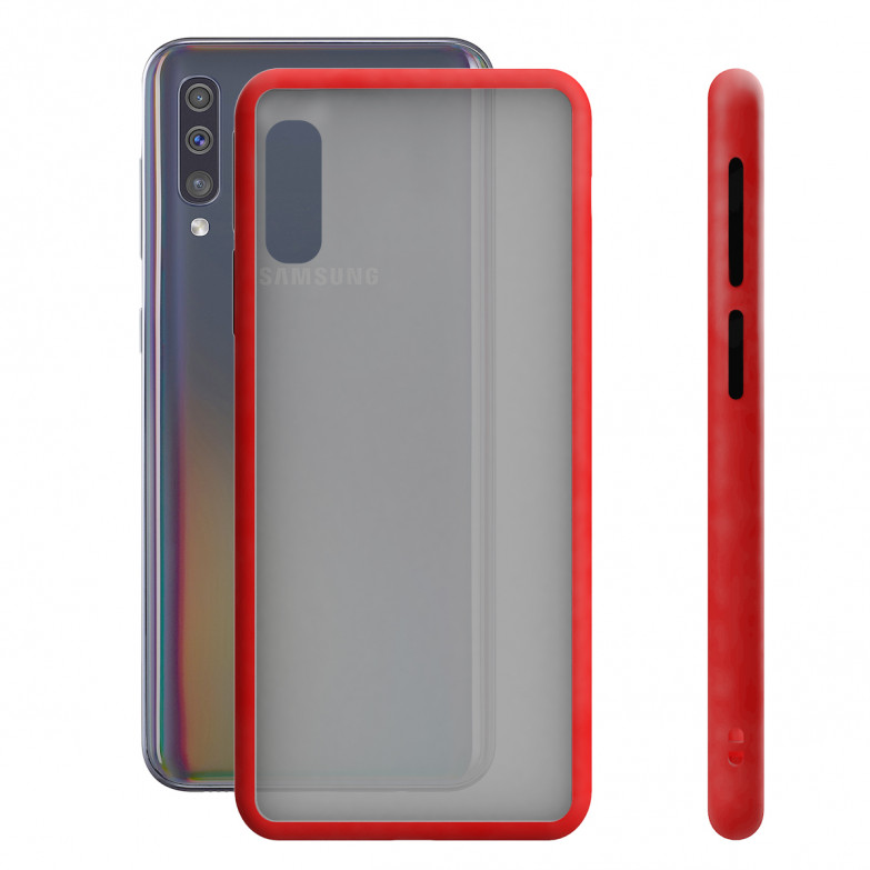 Funda para Samsung Galaxy A50, Galaxy A30S, Semirrígida, Rojo