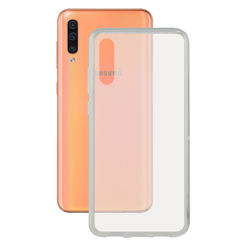 Funda para Samsung Galaxy A50, Semirrígida, Transparente